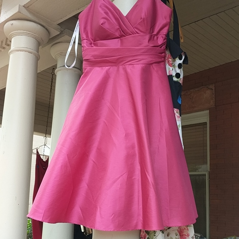 Satin swing dress